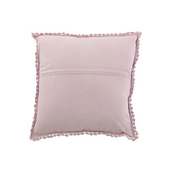 Dansmamaison Coussin Carre Dentelles Coton Violet