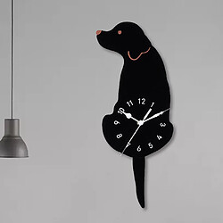 Avis Dessin Animé Acrylique Balançoire Quartz Horloge Murale Chien Queue Enfants Chambre Pépinière Décor E