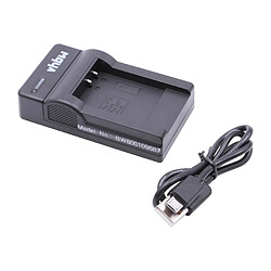 vhbw Chargeur USB de batterie compatible avec Sanyo Xacti VPC-CA100, VPC-GC10, VPC-CG20, VPC-CG21 batterie appareil photo digital, DSLR, action cam