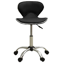 vidaXL Tabouret de salon et spa Noir Similicuir