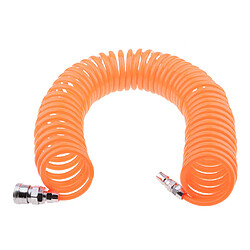 5x 8mm tube flexible de ressort de tuyau d'air de recul pour l'outil pneumatique de compresseur 9m