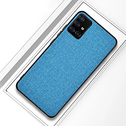 Wewoo Coque Pour Galaxy A51 Housse de protection en tissu antichoc bleu