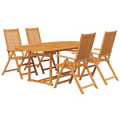 Avis Maison Chic Salon de jardin 5 pcs - Table et chaises d'extérieur - Mobilier/Meubles de jardin Moderne Bois d'acacia massif -MN15368