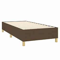 Avis vidaXL Cadre de lit sans matelas marron foncé 80x200 cm tissu