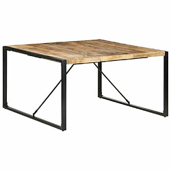 Maison Chic Table de salle à manger,Table à dîner 140x140x75 cm Bois de manguier brut -GKD74164