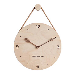 Horloge Murale à Suspendre En Bois 12 "Face En Bois Pour Le Salon Style 4