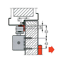 Geze EQU FIX BRAS COULIS TS50003000