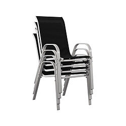 Acheter Habitat Et Jardin Fauteuil jardin Textilène Cordoba - Phoenix - Noir - Lot de 4