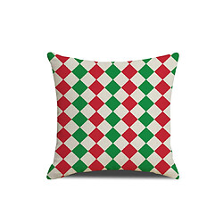 Avis YP Select 3pcs noël wapiti couverture de coussin de neige treillis housse de coussin en lin imprimé - 2 vert 45X45Cm