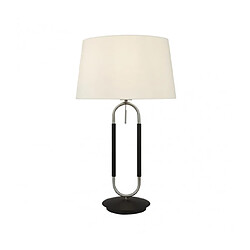 Searchlight Lampe de table Jazz Plastique,velours,acier doux Argent satiné, blanc,Noir 1 ampoule 47cm