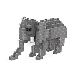 Wewoo Jeu construction DIY Éléphant modèle en plastique particule de diamant bloc assemblé jouets Lego