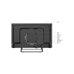 Avis Smart Tech TV LED HD 24' (60 cm) 24HV02V Smart TV VIDAA - Molotov, Netflix, Prime Video, Disney+, Youtube, Plex - 3xHDMI - 2xUSB - Mode Hotel (24")