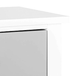 Avis Helloshop26 Table de chevet avec tiroir blanc gris 19_0000611