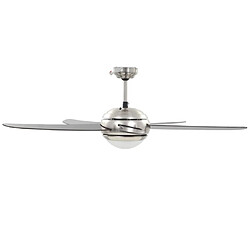 Acheter vidaXL Ventilateur de plafond orné avec lampe 128 cm Marron