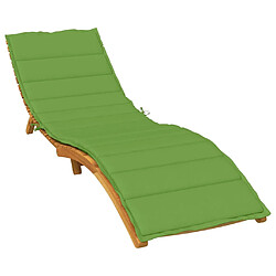 vidaXL Coussin de chaise longue vert mélangé 200x50x4 cm tissu