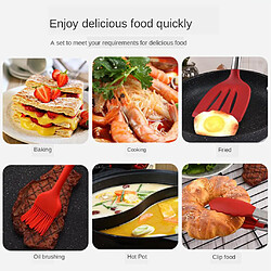 13 Pièces Silicone Cuisine Ustensiles De Cuisine Cuisine Cuisson Outil De Cuisson Avec Crochet Rouge