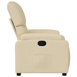 Avis vidaXL Fauteuil inclinable Crème Tissu