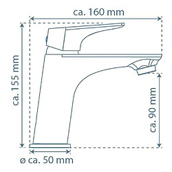 SCHÜTTE Mitigeur de lavabo BOSTON graphite mat pas cher