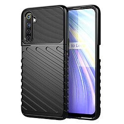 Coque en TPU texture sergé souple noir pour votre Realme 6