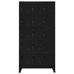 vidaXL Armoire à casiers Noir 90x40x180 cm Acier