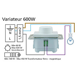 Avis VIKO Variateur 600W blanc - (Méca+touche) gamme Karre Novella