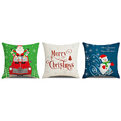 P132 3PCS 45 * 45cm Christmas Snowman Motif Pickow Case de vacances Maison Décoration Couverture Sofa Coussin Coussin Chambre Chambre Coussin d'oreiller