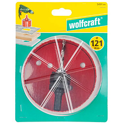 wolfcraft Scie cloche 121 mm Bi-Métal Rouge 5497000