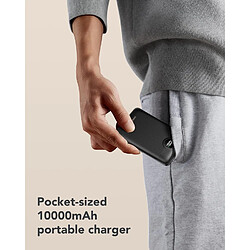 SANAG Petite Batterie Externe 10,000 Mah Avec Câbles Intégrés Chargeur Rapide, Mini Power Bank Usb C Voyage Essentiels Chargeur Portable Pour Samsung/Google/Iphone 16/15/14/13, Noir Foncé pas cher