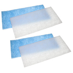 vhbw 4x Filtre compatible avec WilTec 420 cabine de peinture - Filtre de rechange, blanc / bleu clair