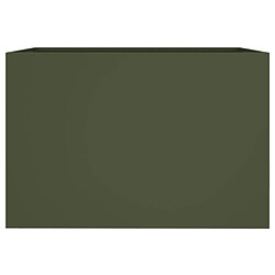 Acheter vidaXL Jardinière vert olive 62x40x39 cm acier