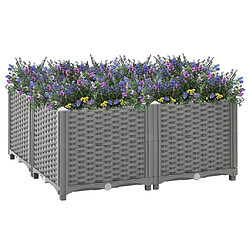 Maison Chic Jardinière,Lit surélevé - Bac à fleurs - pot de fleur 80x80x38 cm Polypropylène -GKD67499