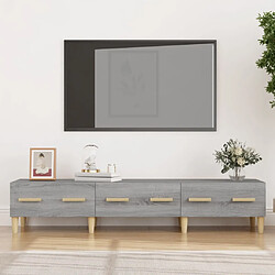 Maison Chic Meuble TV scandinave gris - Banc TV pour salon Sonoma 150x34,5x30 cm Bois d'ingénierie -MN51215