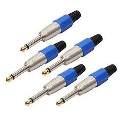 Avis 5pcs 6.35mm 1/4 '' Convertisseur Mâle Adaptateur Convertisseur Audio Câble