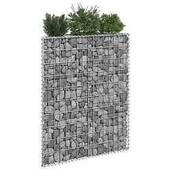 Maison Chic Jardinière,Lit surélevé - Bac à fleurs - pot de fleur à gabion en trapèze Acier galvanisé 80x20x100 cm -GKD69465