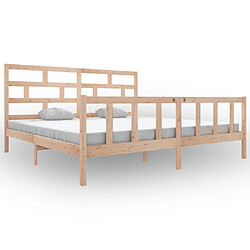 vidaXL Cadre de lit sans matelas bois de pin massif