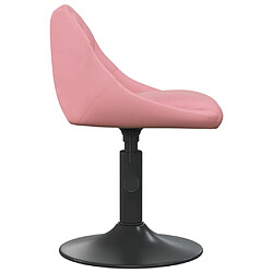 Avis vidaXL Chaises pivotantes à manger lot de 6 rose velours