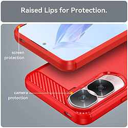 Avis Htdmobiles Coque pour Huawei Honor 90 Lite 5G - housse etui silicone gel carbone + film ecran - ROUGE