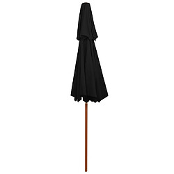 Acheter Maison Chic Parasol Jardin | Parasol double avec mat en bois Noir 270 cm - GKD49598