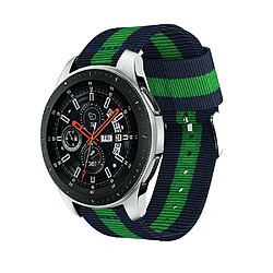 Bracelet en PU sangle de remplacement réglable, largeur : 22mm bleu/vert pour votre Samsung Galaxy Watch 46mm