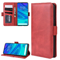 Wewoo Housse Coque Pour Huawei P Smart Z / Y9 Prime 2019 / Profitez de 10 Plus Double Boucle Crazy Horse Business Holster de téléphone portable avec fonction de support de portefeuille de carte rouge