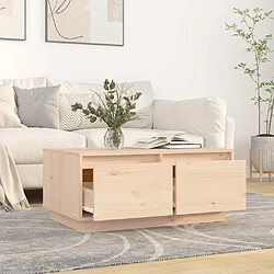 Avis Maison Chic Table basse,Table Console Table d'appoint, Table pour salon 80x50x35 cm Bois massif de pin -MN96596