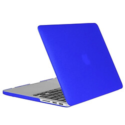 Wewoo Housse Étui bleu foncé pour Macbook Pro Retina 13,3 pouces 3 en 1 Coque de protection en plastique dur givré avec clavier de et prise de poussière de port