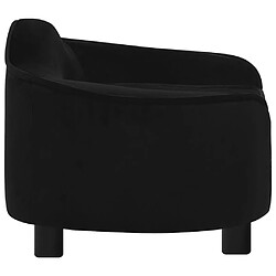 Avis vidaXL Canapé pour chien Noir 67x47x36 cm Peluche