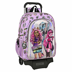 Cartable à roulettes Monster High Best boos Lila 33 x 42 x 14 cm