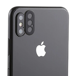 Wewoo Couvercle de bague de protection d'objectif d'appareil photo arrière avec aiguille d'outil d'éjection de plateau pour iPhone XS Max Noir 