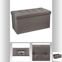 Avis Atmosphera, Createur D'Interieur Banquette coffre pliable Lysandre - L. 76 x H. 38 cm - Gris