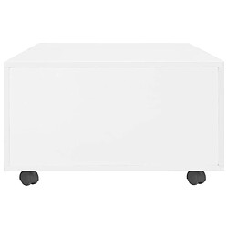 Maison Chic Table basse pour salon | Table à café Blanc brillant 120 x 60 x 35 cm -GKD45384 pas cher