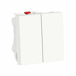 va et vient - double - 2 modules - 10a - borne auto - blanc - schneider electric nu321318f