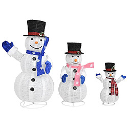 Acheter vidaXL Décoration de Noël Figurines de famille Bonhomme de neige à LED