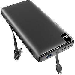 SANAG Batterie Externe 26800Mah, 22.5W Qc 3.0 Charge Rapide Power Bank Avec 4 Sorties & 2 Câbles Intégrés Usb C Chargeur Portable Pour Smartphones Et Tablettes